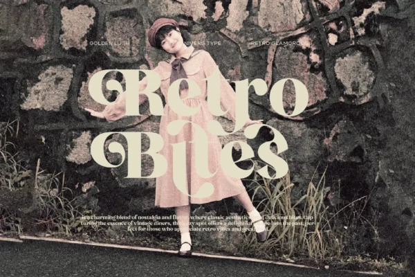 Golden Lush a Retro Glamorous Font