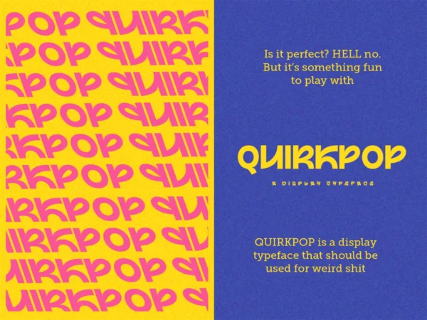 Quirkpop (2) Quirkpop Display Typeface Font