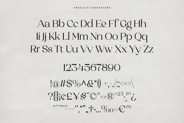 Angela - A Timeless & Elegant Serif